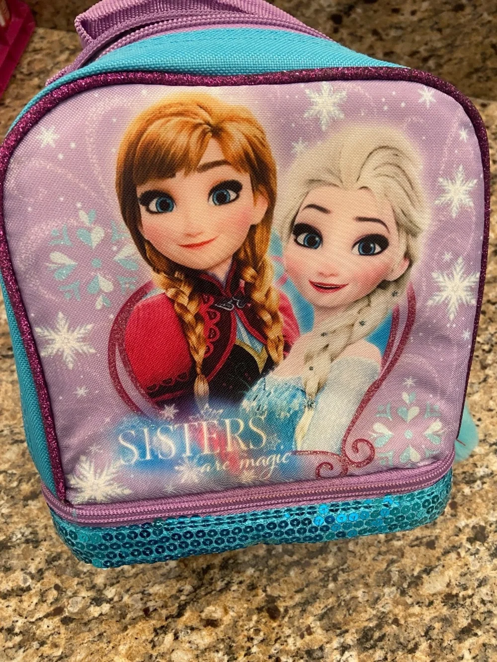 Like new! Disney Frozen  Elsa Anna Insulated Lunch Tote